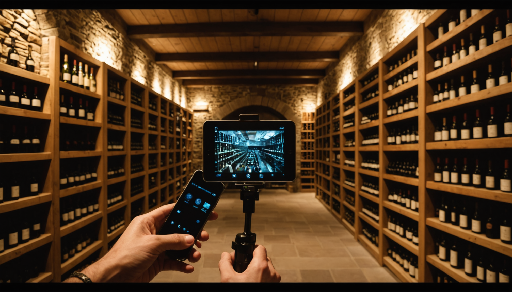Illustration : les systèmes connectés permettent de surveiller votre cave — choisir sa cave à vin : astuces pour amateurs éclairés