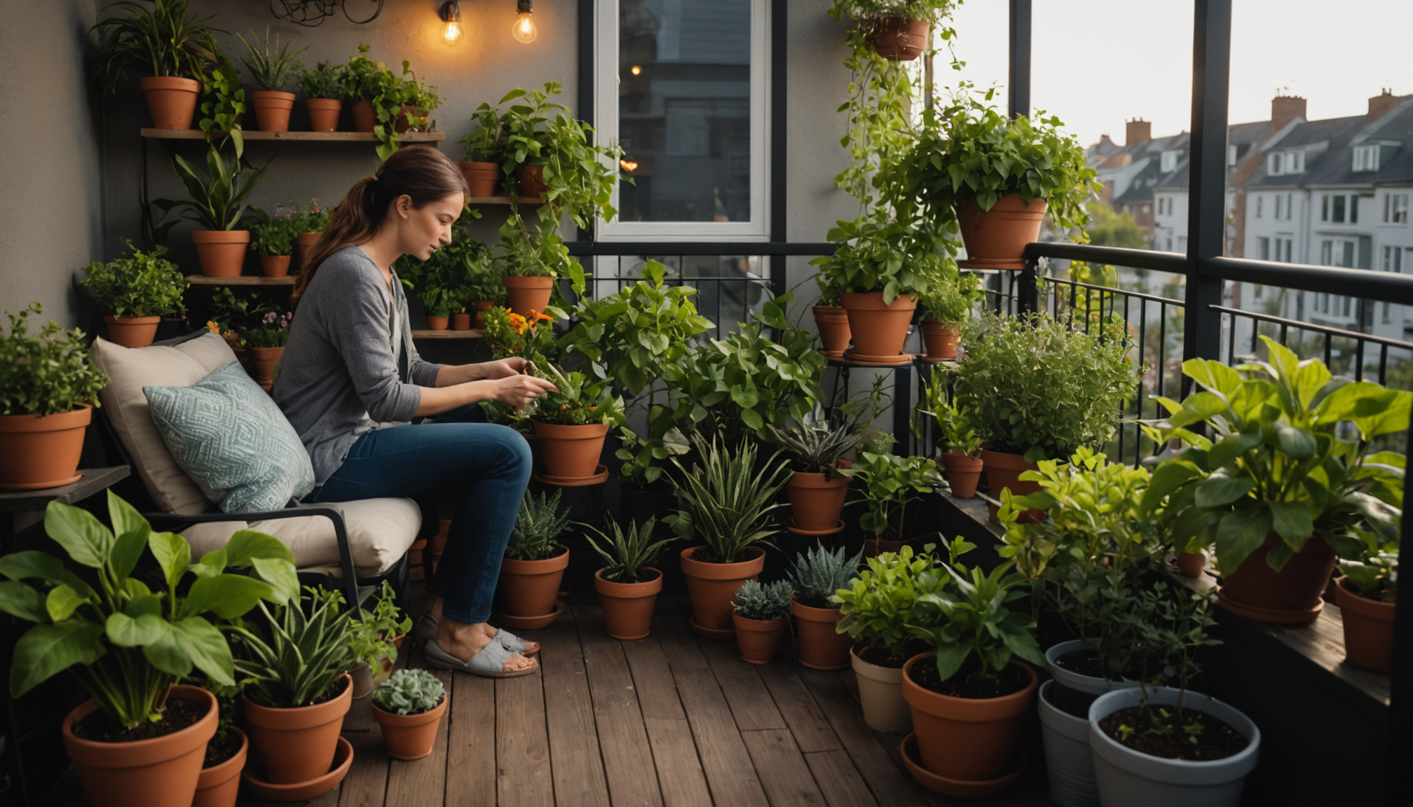 Illustration : privilégiez les led basse consommation avec variateur d'intensité — créer un magnifique jardin, même avec peu d’espace : le guide complet.