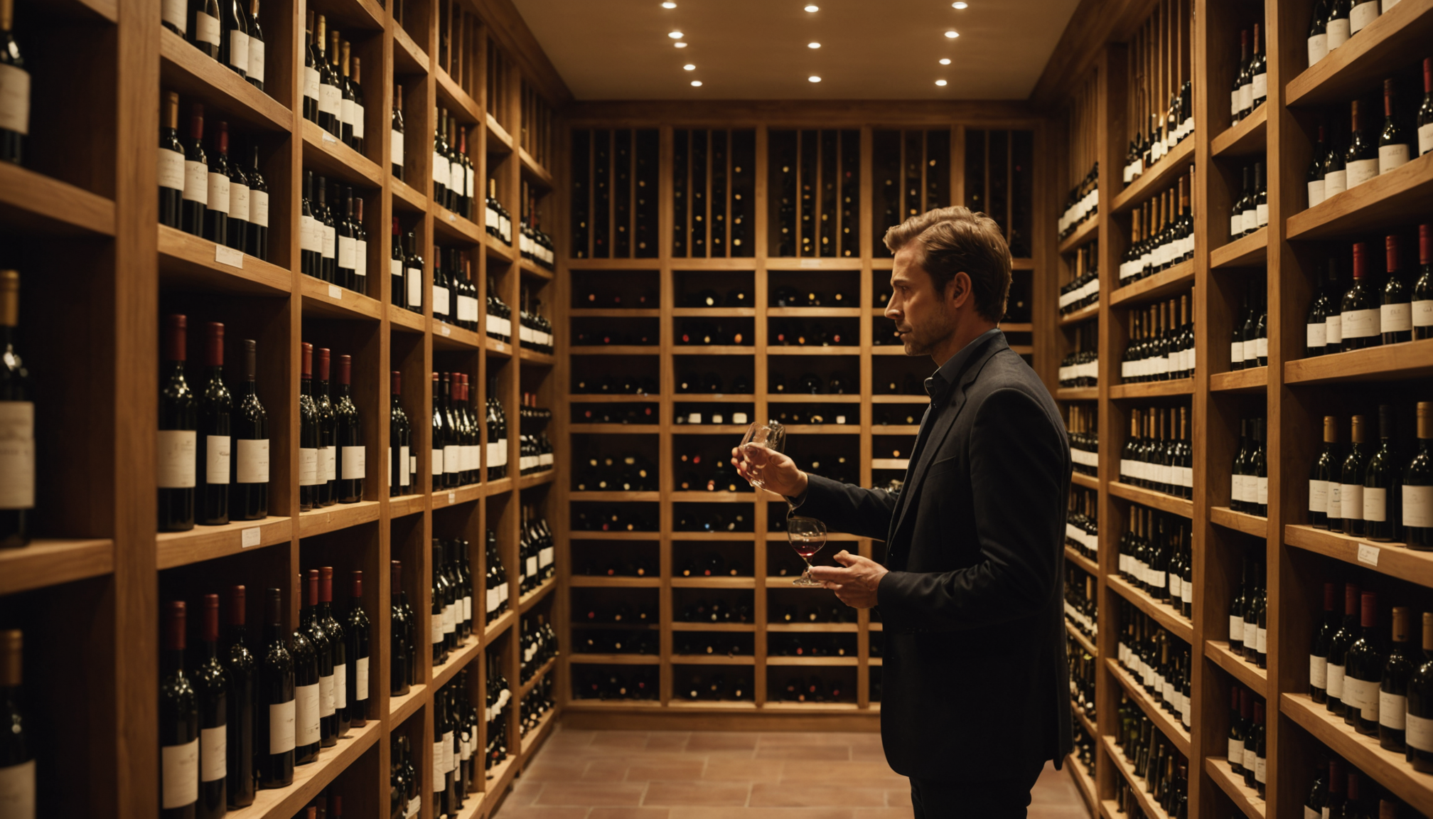 Illustration : l'éclairage led intérieur facilite la consultation de votre — choisir sa cave à vin : les 5 critères essentiels pour ne pas se tromper