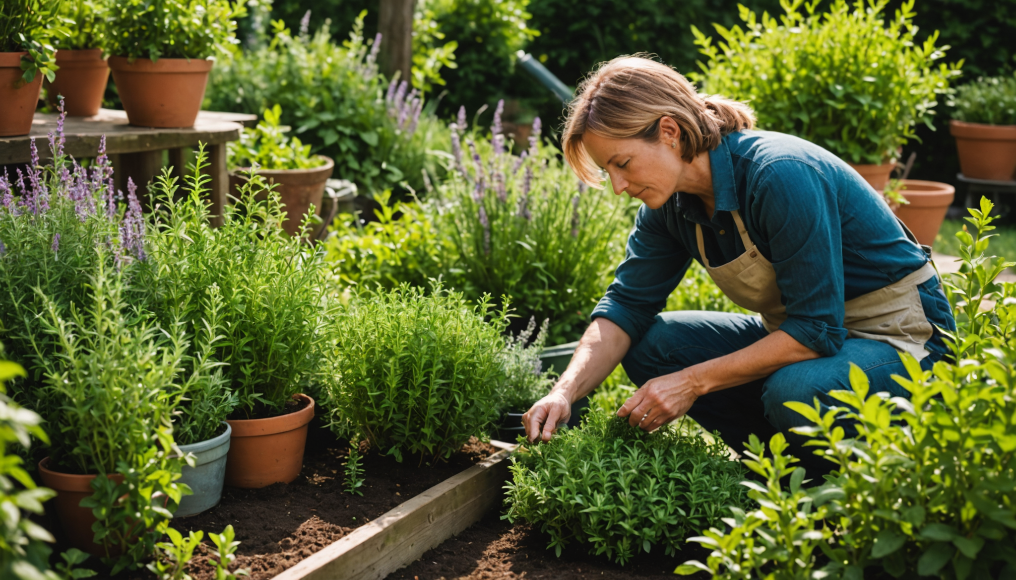 Illustration : sous la chaleur : thym, origan, sarriette, hysope — protéger ses plantes des fortes chaleurs ?