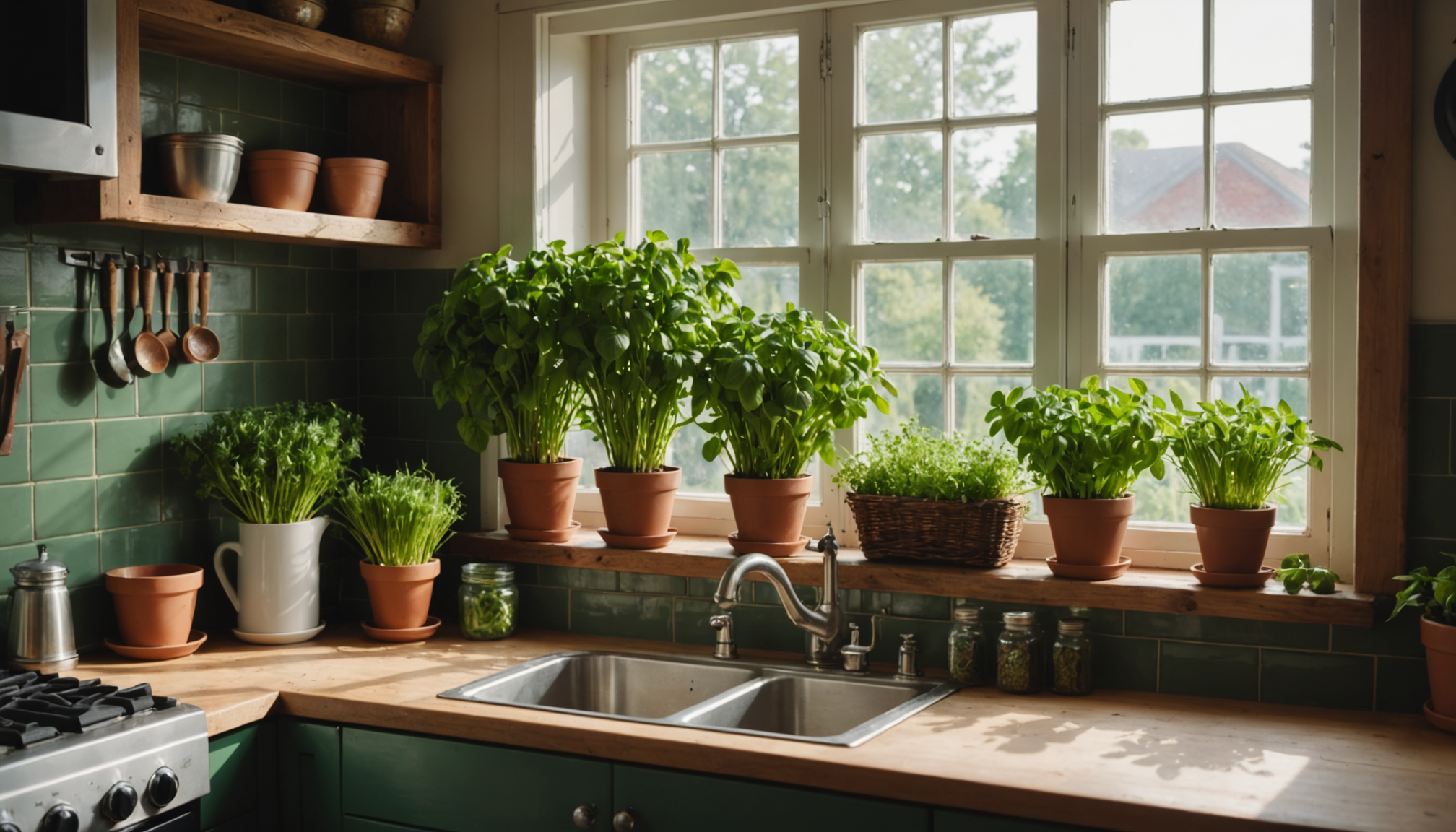 Illustration : les herbes aromatiques cultivées en cuisine allient l'utile — 4 astuces pour optimiser votre espace de vie immobilier