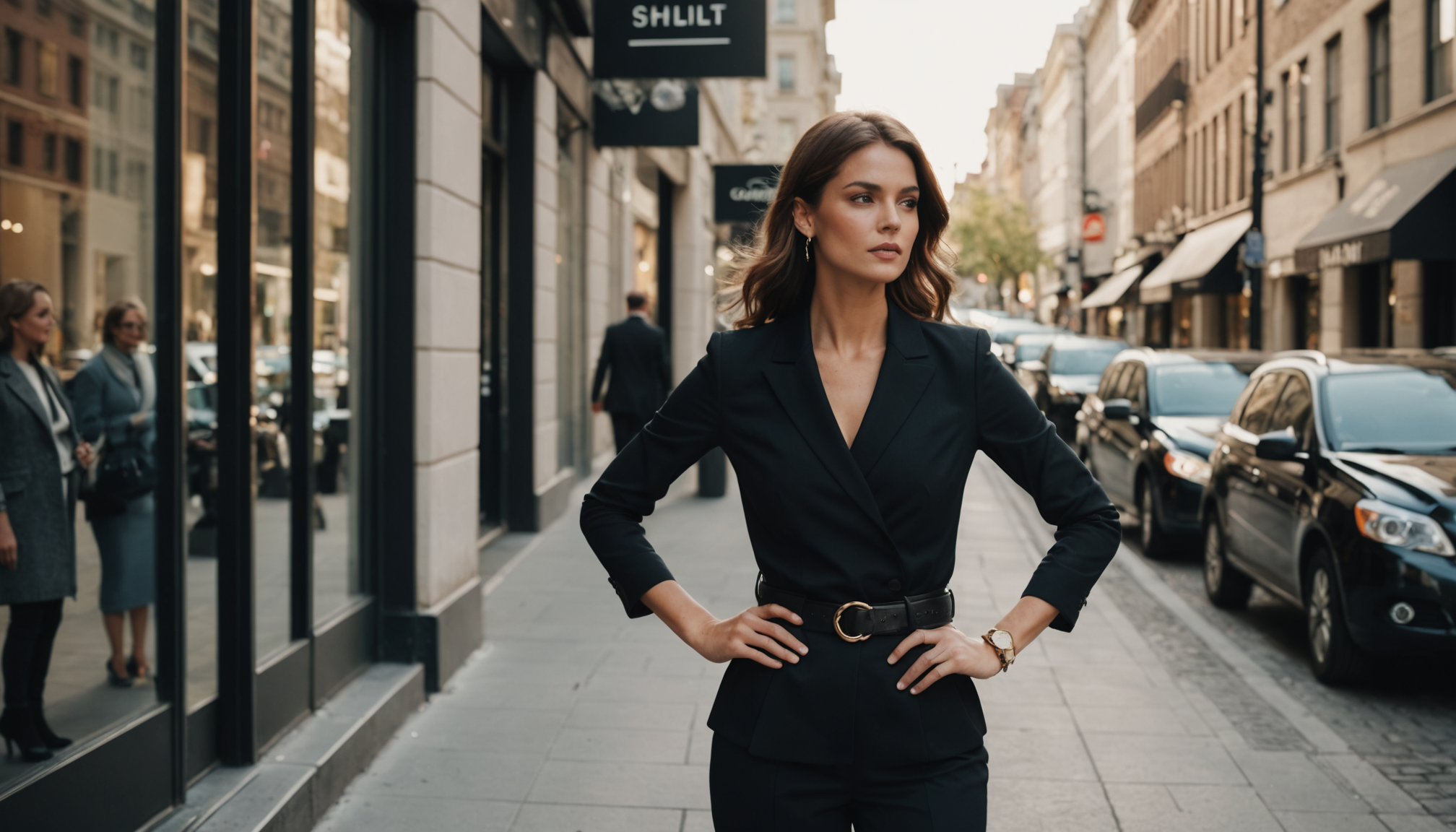 Illustration : porter une ceinture à la taille naturelle crée — mode et silhouette : équilibre entre style et bien-être