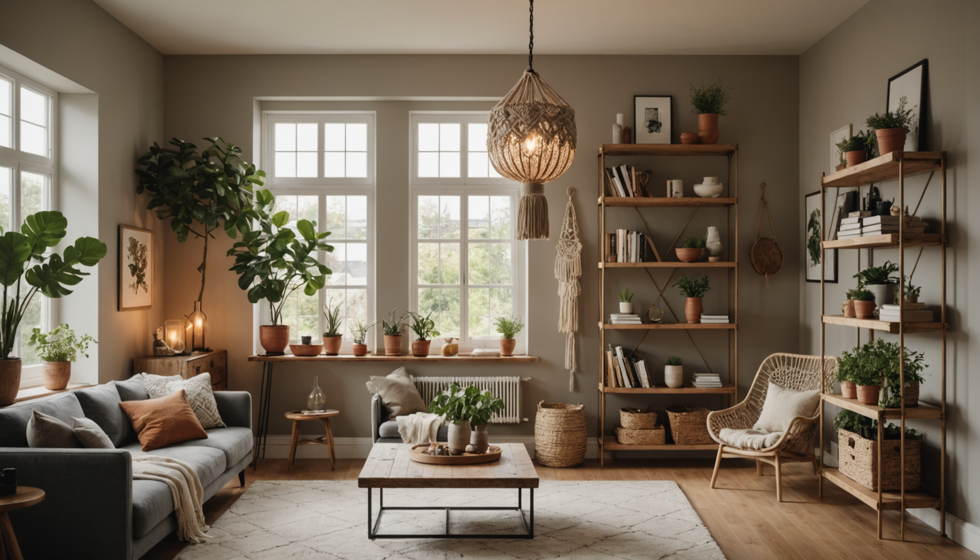 Illustration : variez les hauteurs avec des suspensions macramé, des — sublimez votre intérieur avec des idées déco innovantes