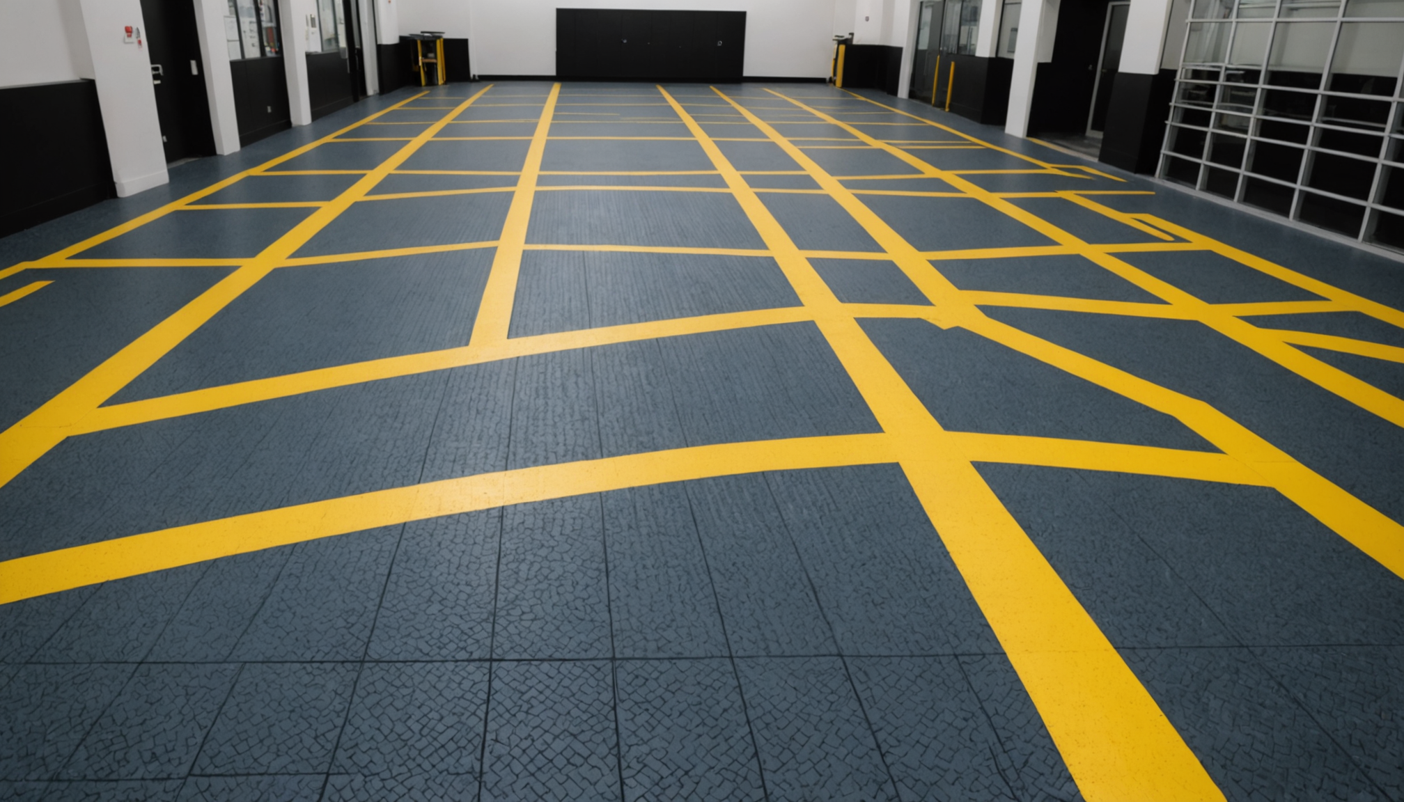 revêtement de sol industriel : 5 raisons de choisir les dalles amovibles squarefloor — la composition en caoutchouc recyclé ou en pvc