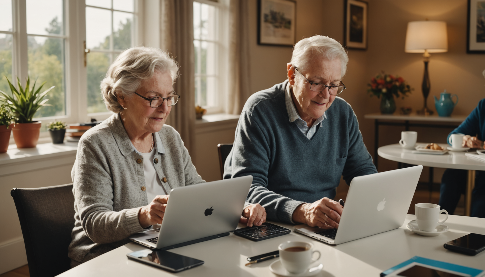 Illustration : les activités pour les séniors s'enrichissent considérablement grâce — seniors et le numérique : une transition en douceur