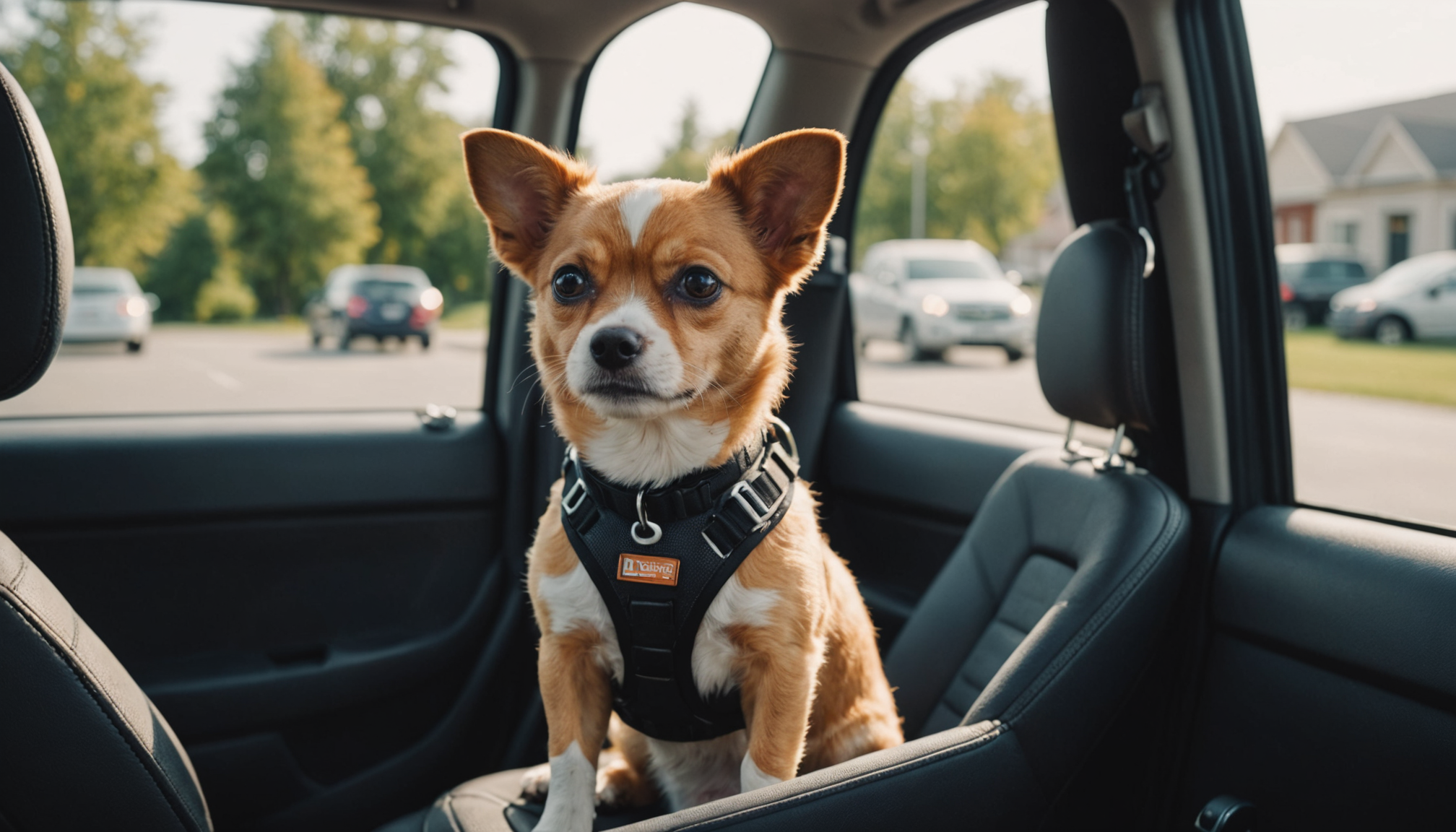 mettre un harnais à son chien ? — is de sécurité auto transport en voiture protection