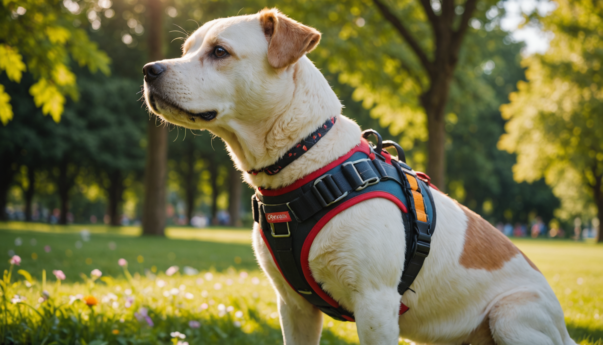 Illustration : es adaptés à ces besoins spécifiques, avec renforts — mettre un harnais à son chien ?