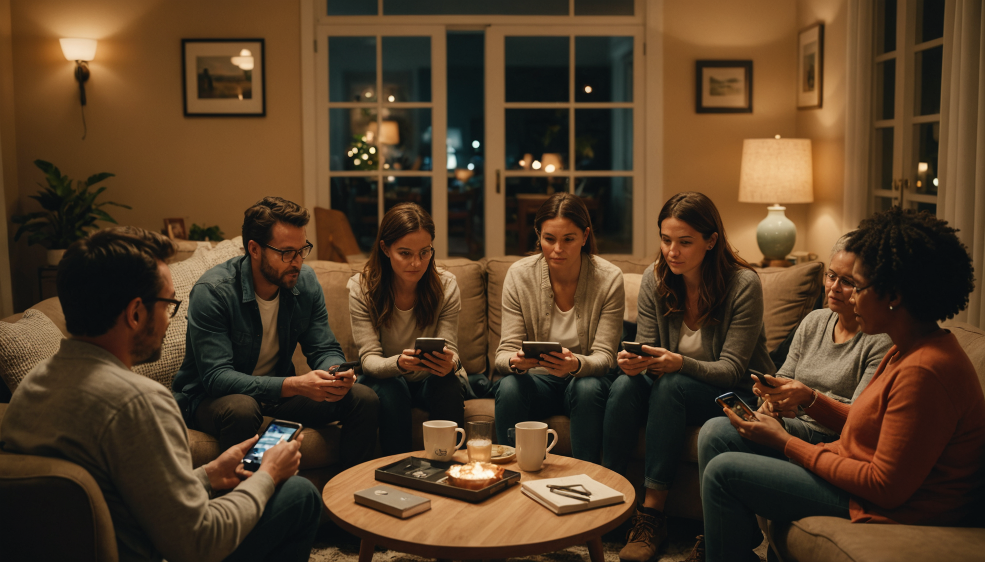 Illustration : établir des règles d'usage collectives aide à préserver — la technologie redéfinit les liens familiaux