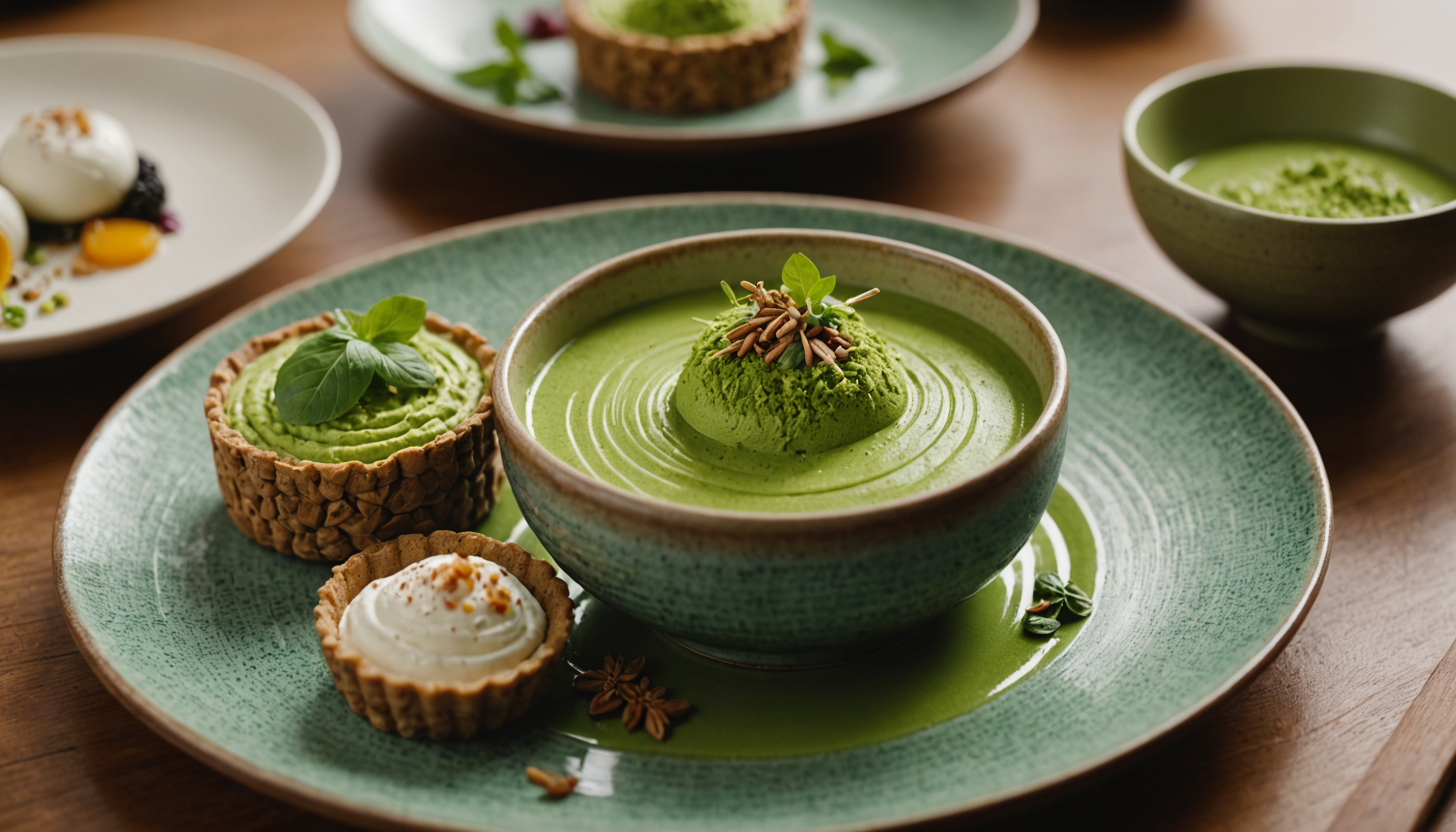 voyage gustatif : 5 escales raffinées pour les amoureux de la haute cuisine — ciez la texture mousseuse du matcha, son amertume