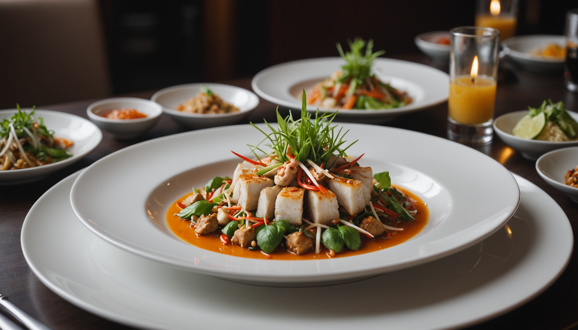 Illustration : la philosophie culinaire thaïlandaise recherche l'harmonie entre le — voyage gustatif : 5 escales raffinées pour les amoureux de la haute cuisine