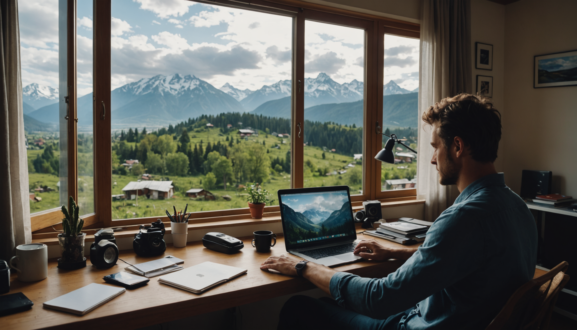 Illustration : ces technologies ne sont pas de simples gadgets — nomadisme moderne : entre cocon domestique et horizons lointains
