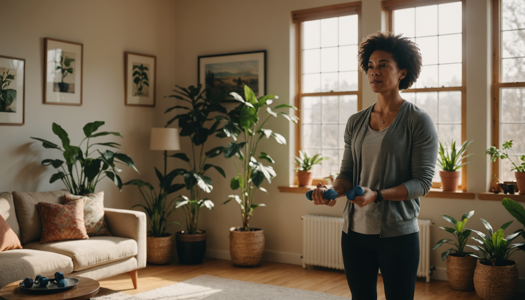 Illustration : ité musculation légère : préserve la masse musculaire, — équilibrez votre vie avec des pratiques de bien-être simples