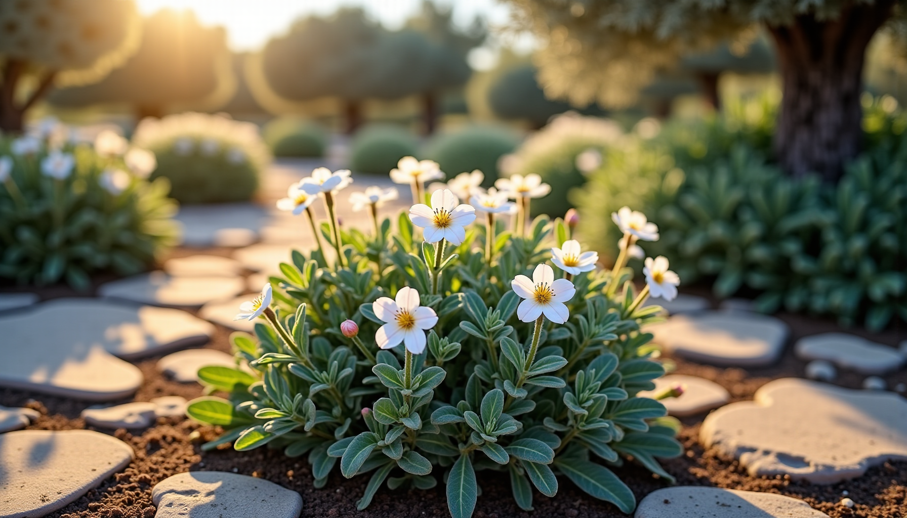 guide ultime pour créer un jardin méditerranéen qui survit à la canicule — ert ciste cotonneux : croissance vigoureuse, fleurs blanches