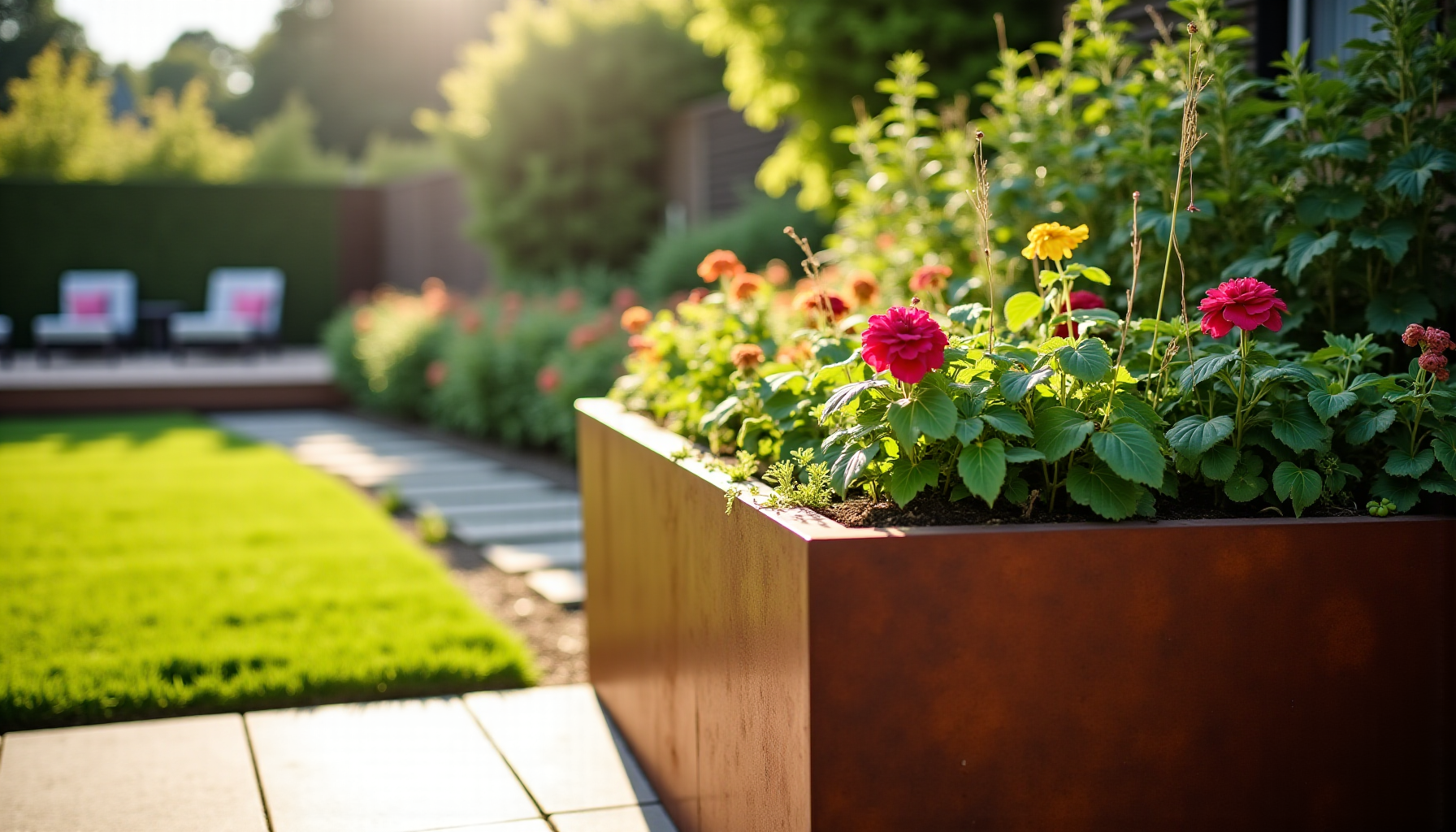 créer un jardin moderne et fonctionnel chez soi ? — l'acier corten mérite une attention particulière. ce métal