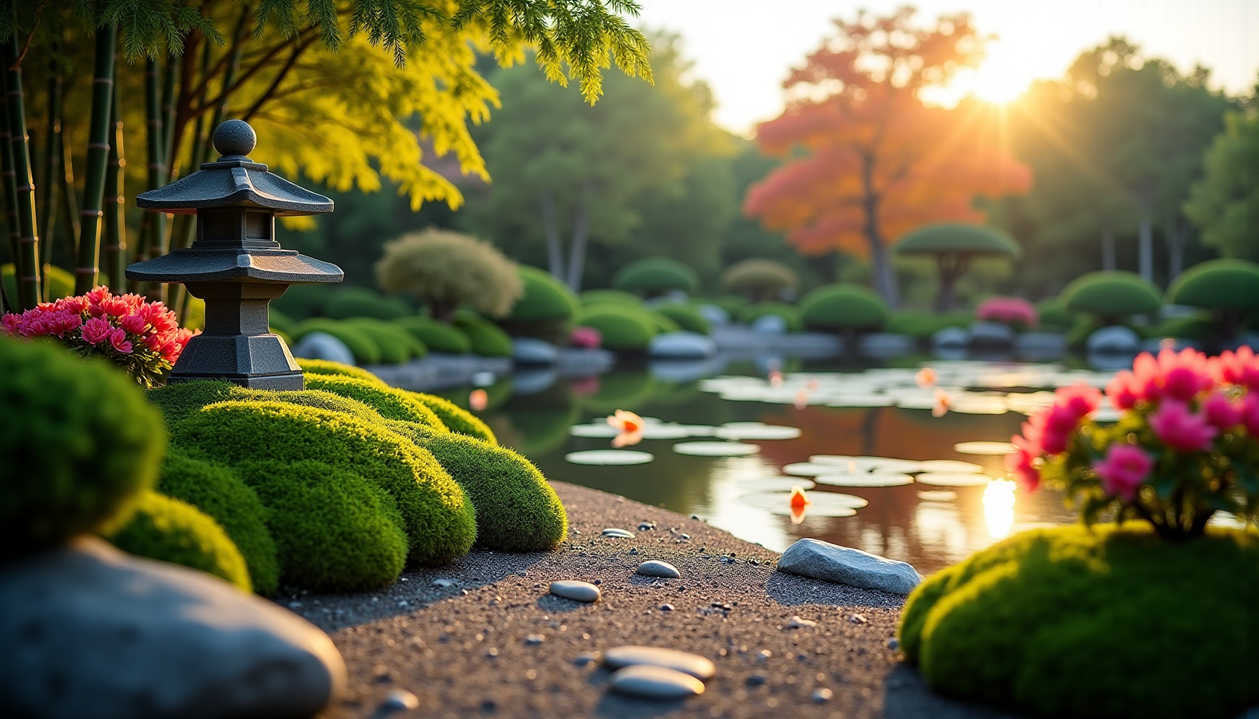 Illustration : mélangez différentes hauteurs de plantation pour ajouter du — aménagement de jardin japonais : 7 étapes clés pour réussir votre paysage zen