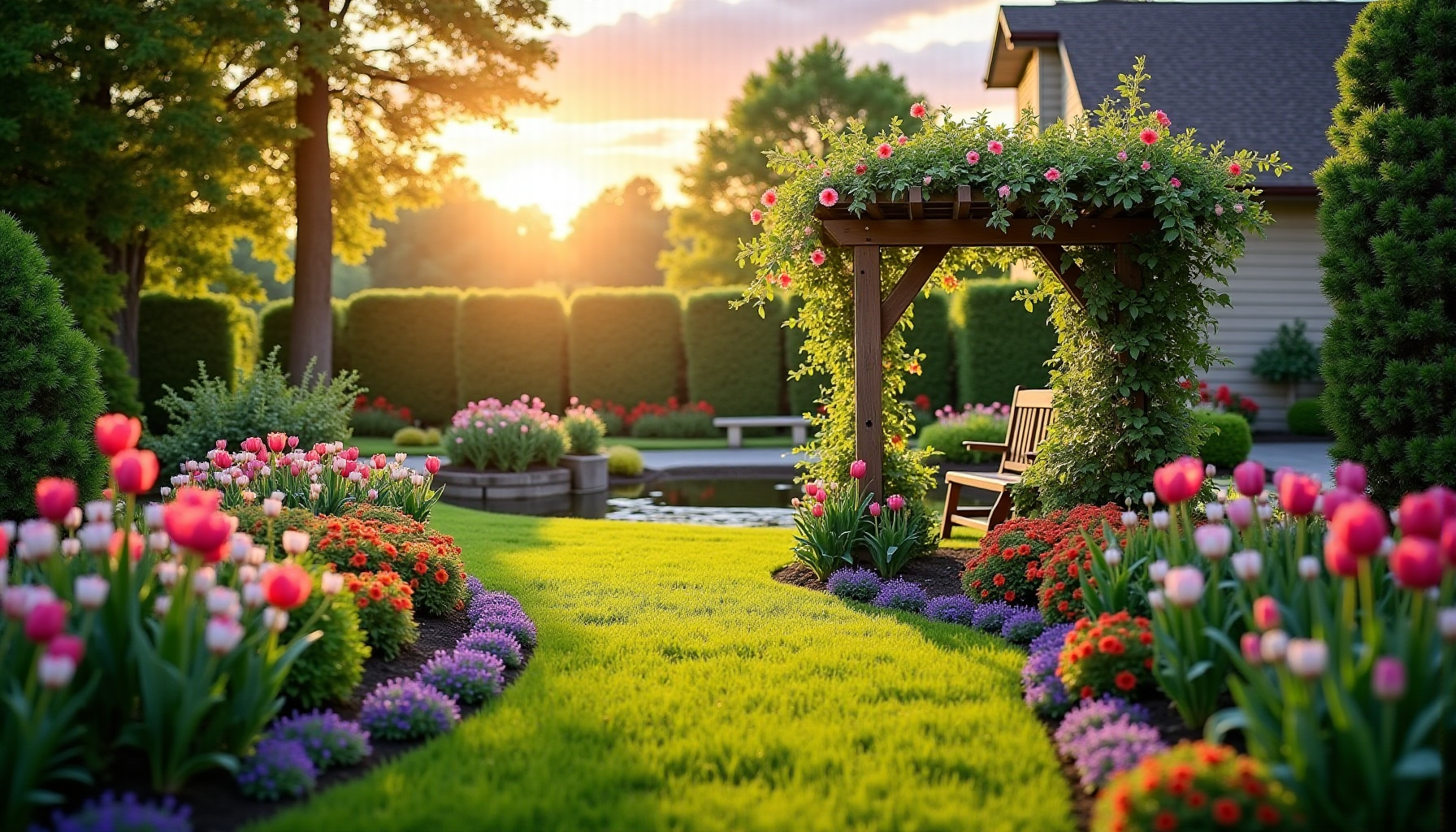 Illustration : pensez votre jardin sur douze mois. un espace — 3 astuces pour transformer votre jardin avec style