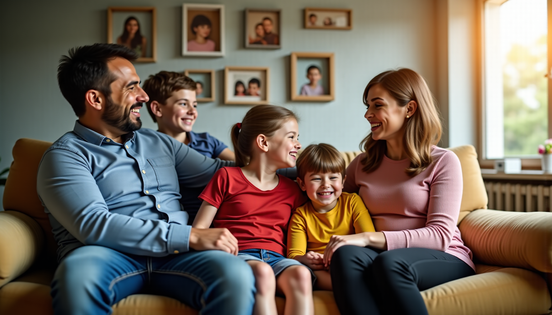 Illustration : les services de protection de l'enfance ont renforcé — famille moderne et actuel