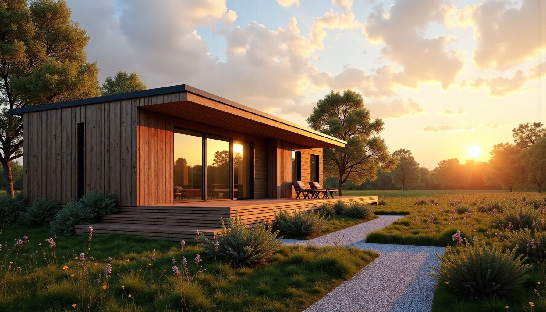 Illustration : oriser la biodiversité opter pour des revêtements de — construire une maison écologique aujourd'hui ?