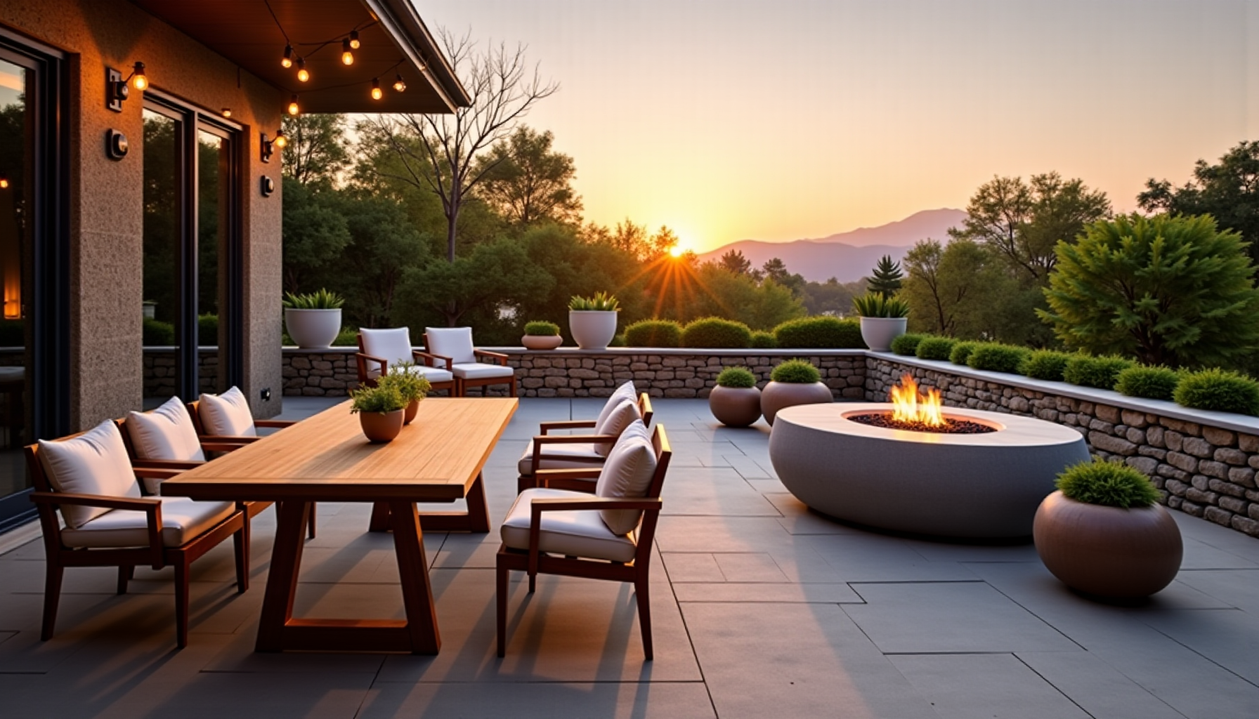 jardin ou terrasse : atouts et limites pour votre maison — l'entretien se révèle considérablement allégé par rapport au