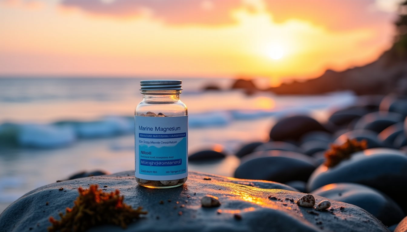 bienfaits des compléments alimentaires naturels pour la santé — le magnésium marin, extrait de l'eau de mer,