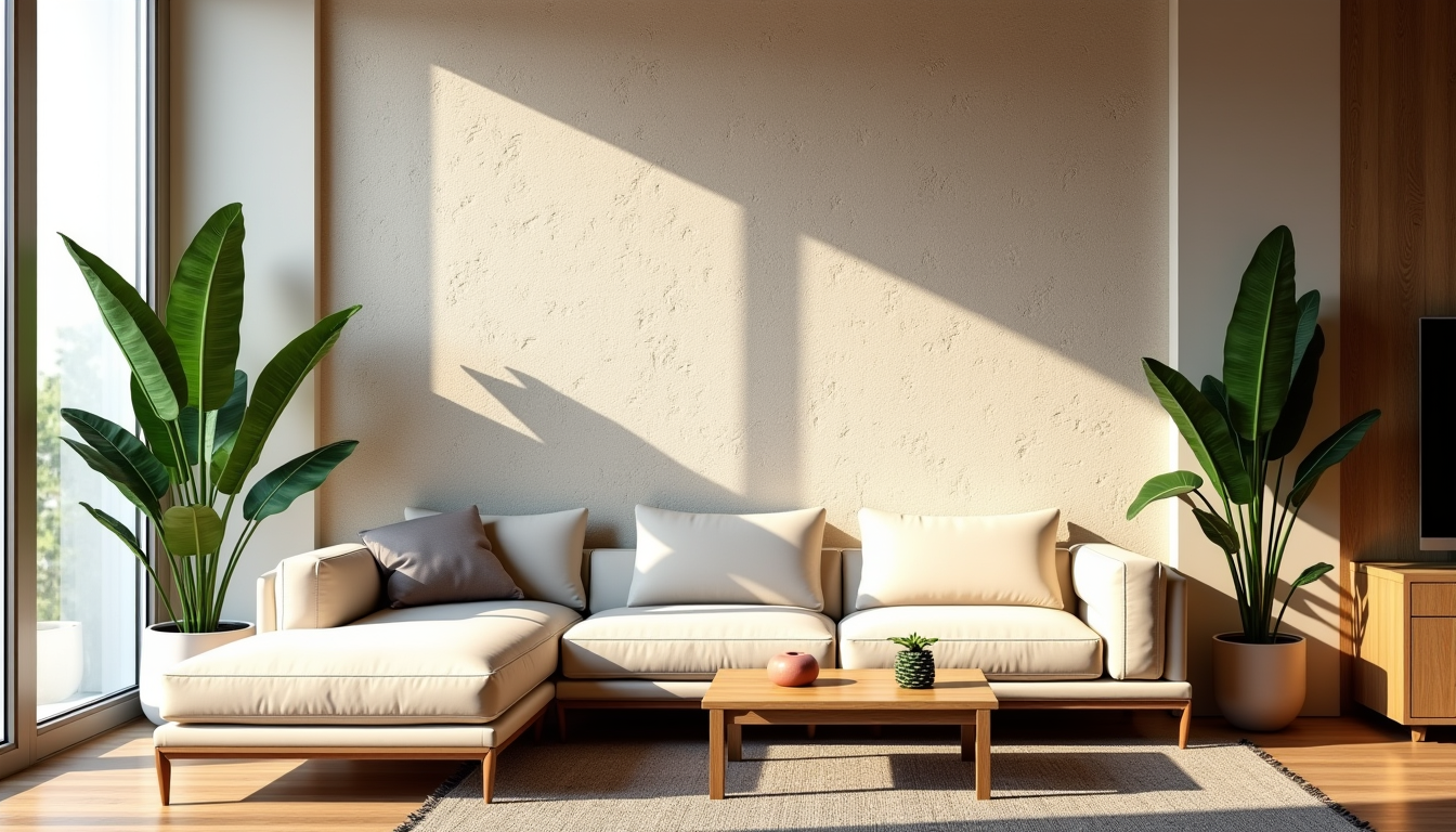 Illustration : s murs d'une texture minérale authentique tout en — maîtriser les travaux techniques en immobilier : de la structure à l'aménagement intérieur