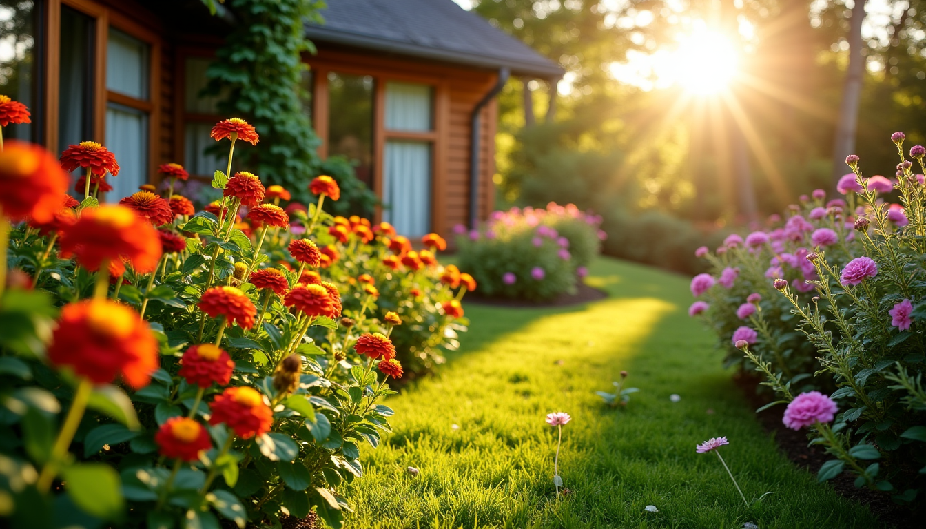 ce que cache la beauté du jardin comme élément de décoration — cette influence chromothérapeutique s'exerce quotidiennement sur les occupants