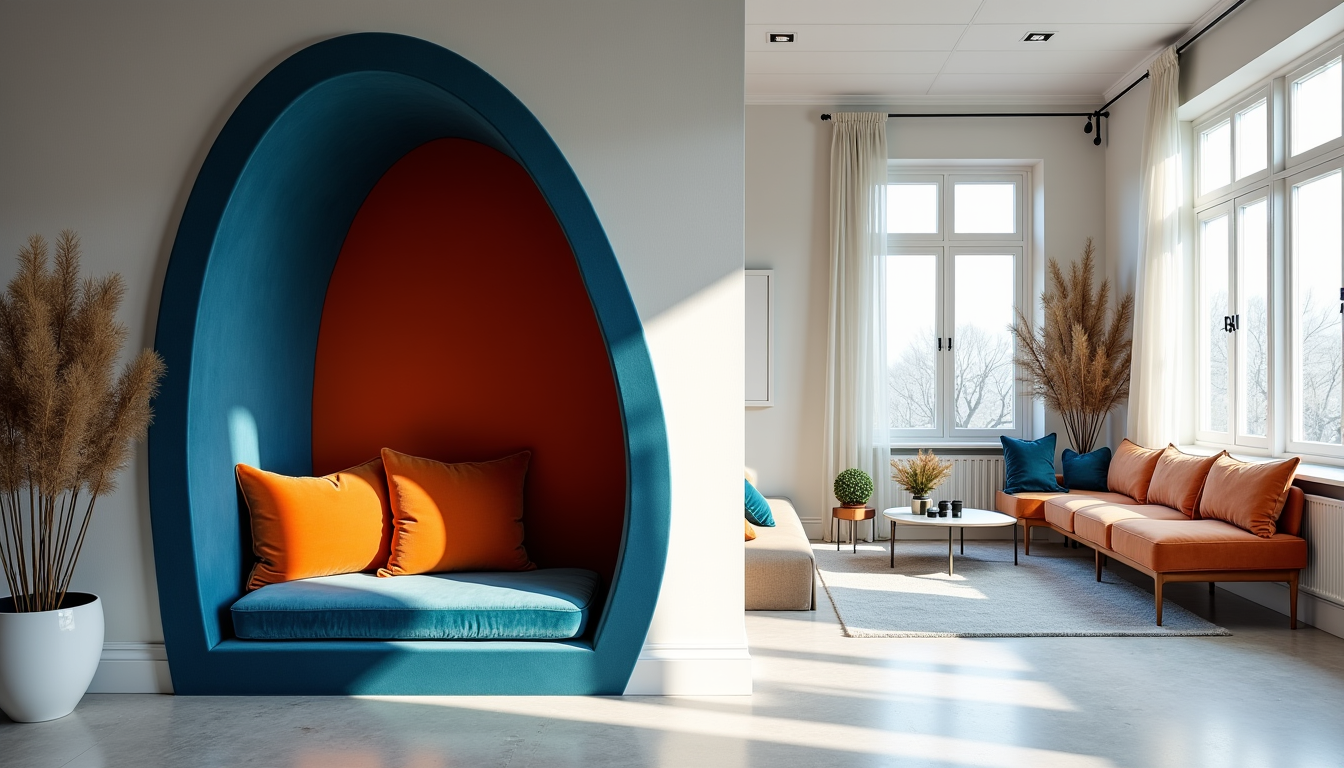 la couleur  transforme votre intérieur ? — ibre valoriser une alcôve contraste marqué avec pièce