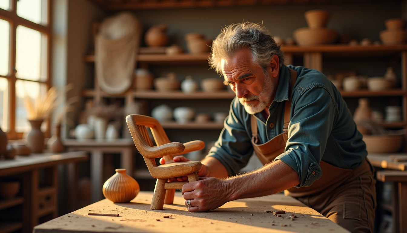 Illustration : certains artisans proposent différentes gammes, des pièces uniques — l'artisanat contemporain réinvente nos maisons