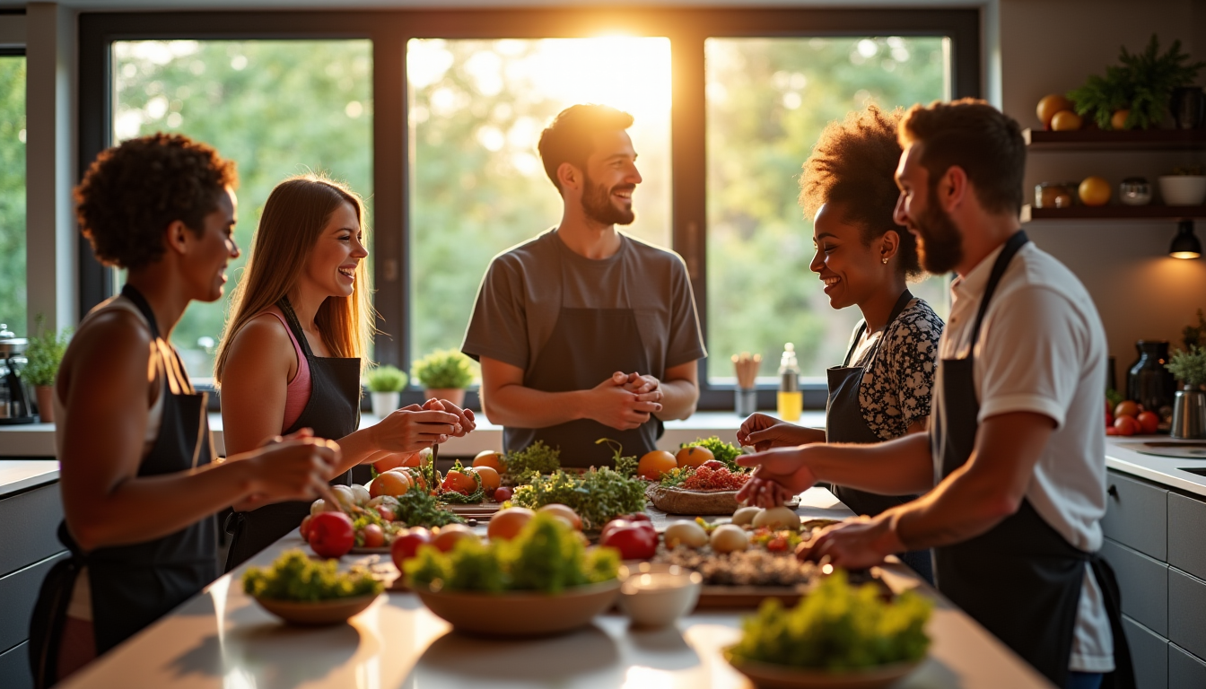 Illustration : ue de les jeter organiser des ateliers cuisine — l'art de vivre : fusion entre maison et saveurs authentiques