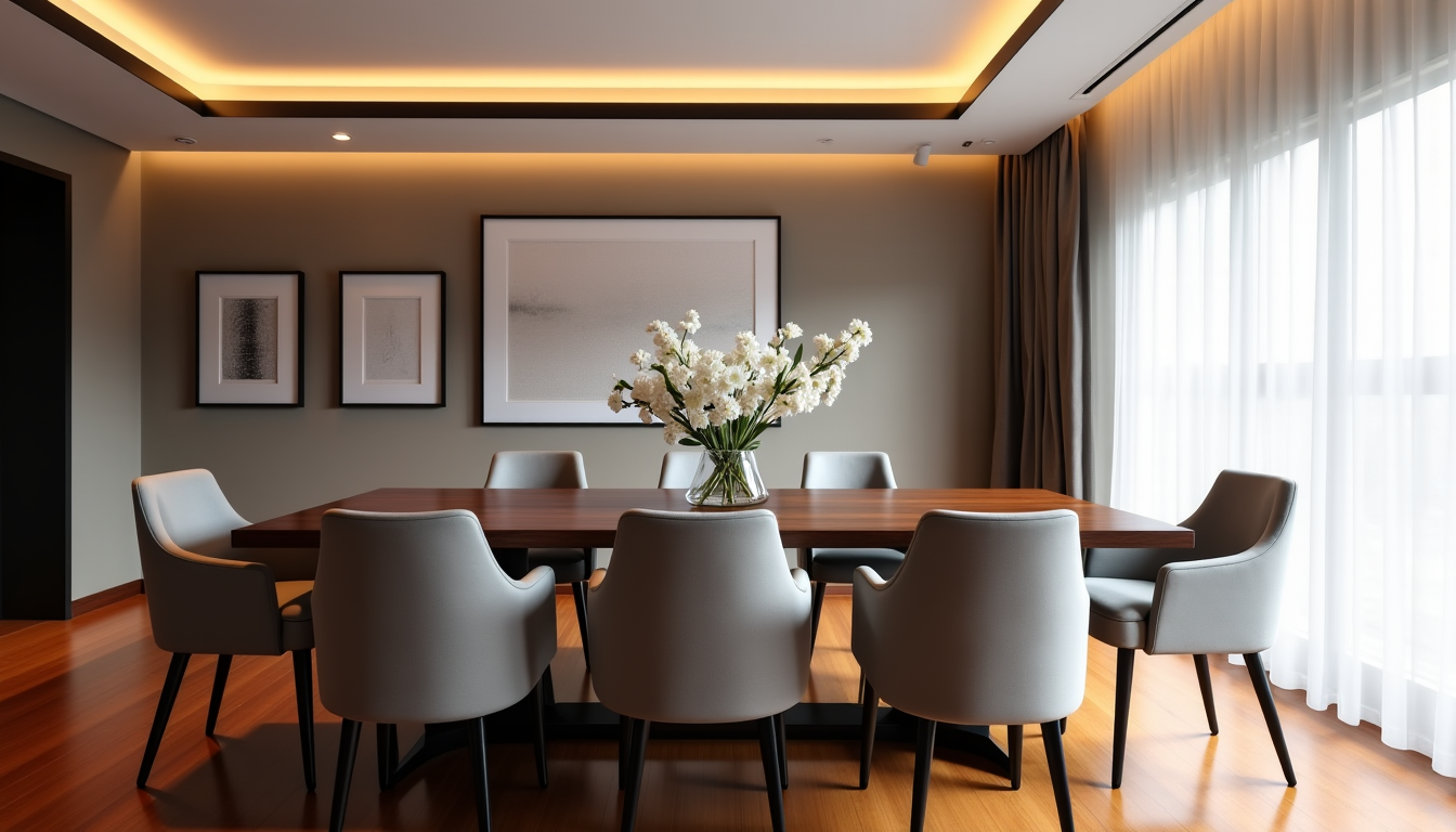 Illustration : ez la possibilité d'intégrer un éclairage led discret — aménagement de salle à manger : les astuces pour un look contemporain et chic