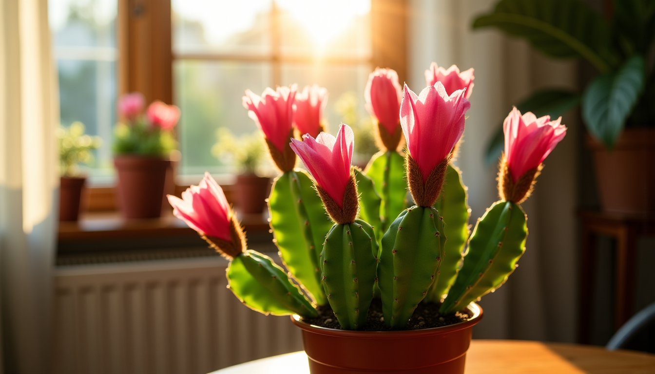 plantes increvables idéales pour débutants — le cactus de noël (schlumbergera) combine robustesse et