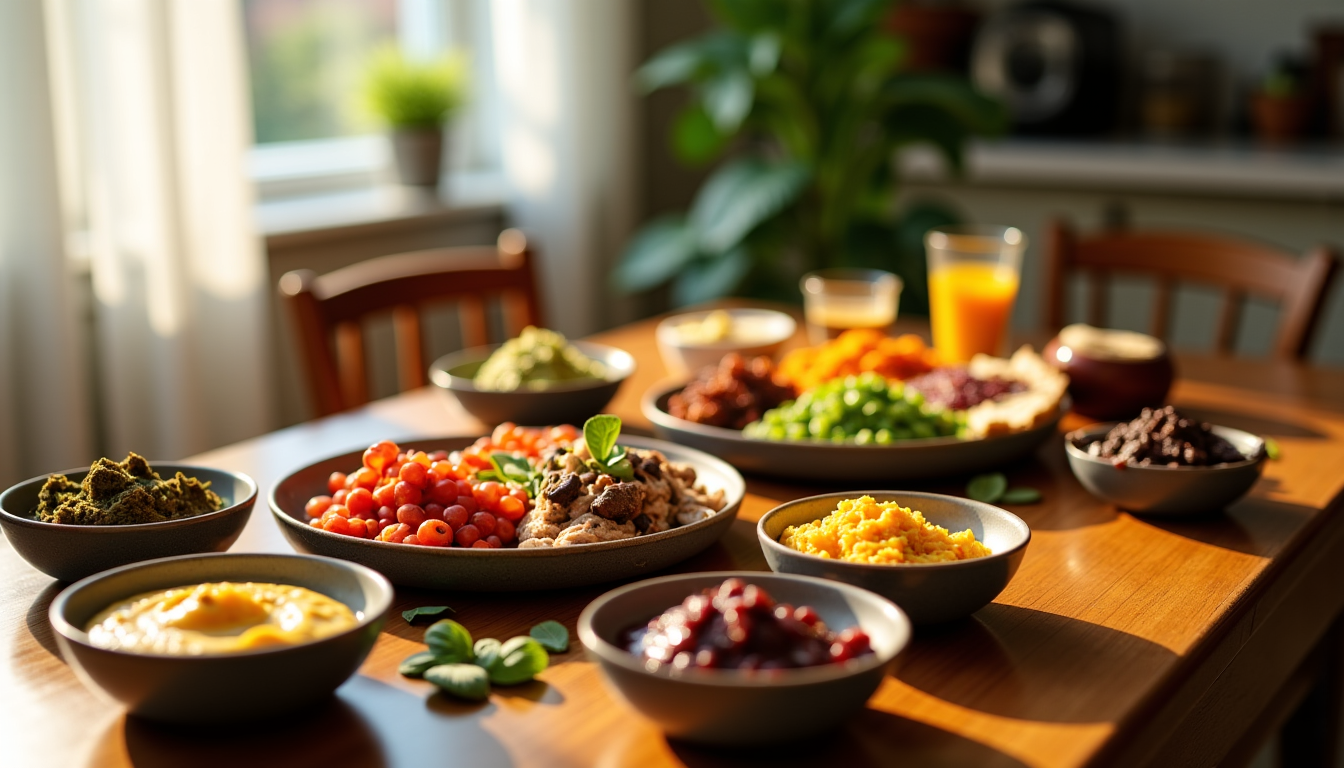 préparer un brunch gourmand à la maison ? — bowl accompagnements houmous, guacamole, tapenade confiture, pâte à