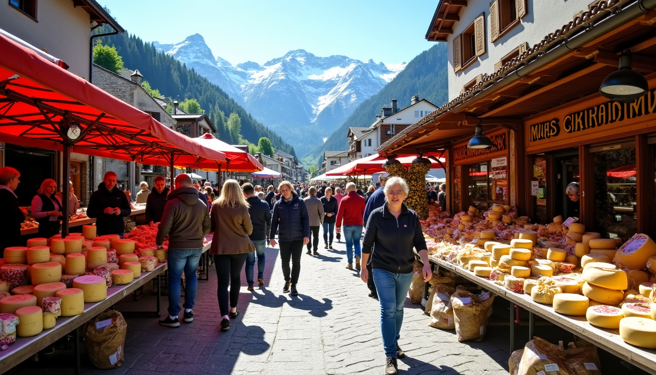 Illustration : les march&eacute;s locaux sont &eacute;galement des lieux privil&eacute;gi&eacute;s &mdash; visiter la clusaz : le guide ultime pour un s&eacute;jour r&eacute;ussi en haute-savoie