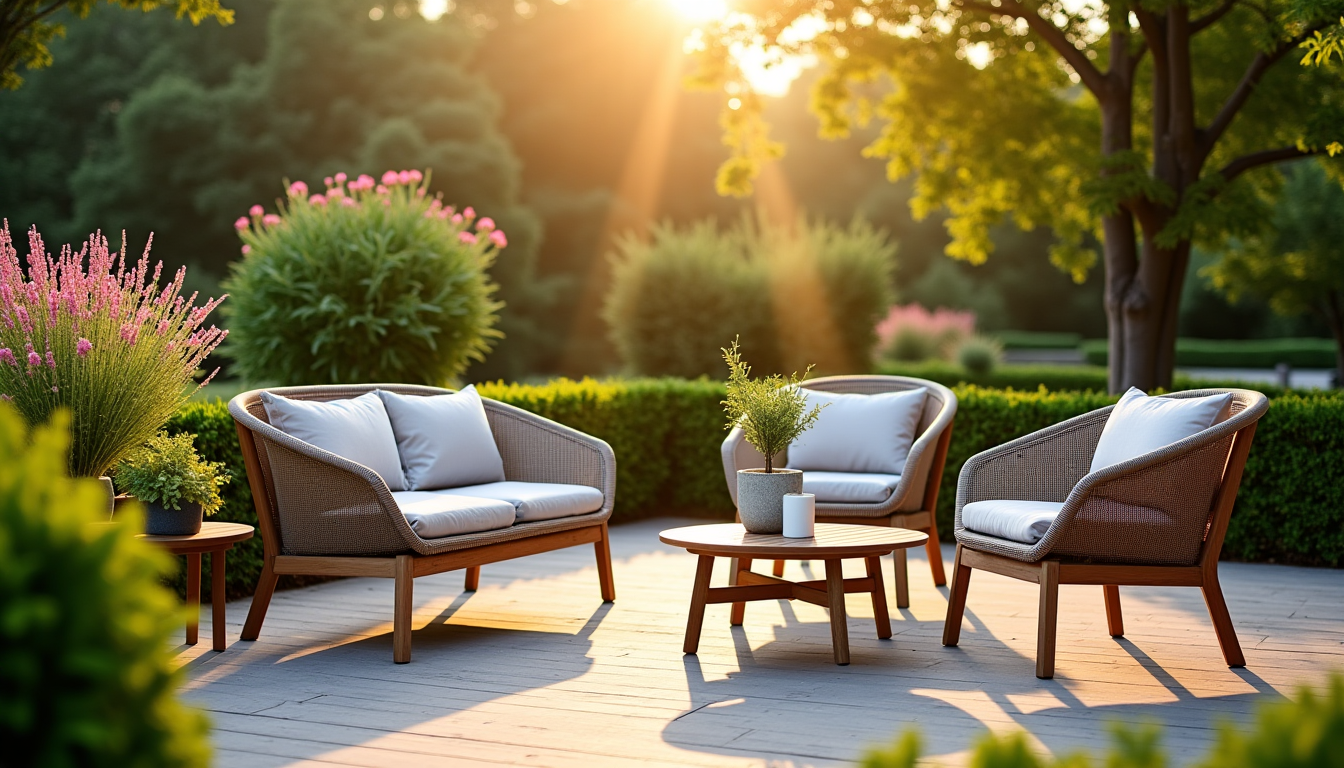 Illustration : les matériaux synthétiques ont révolutionné le mobilier de — salon de jardin de qualité : quels matériaux privilégier pour la durabilité ?