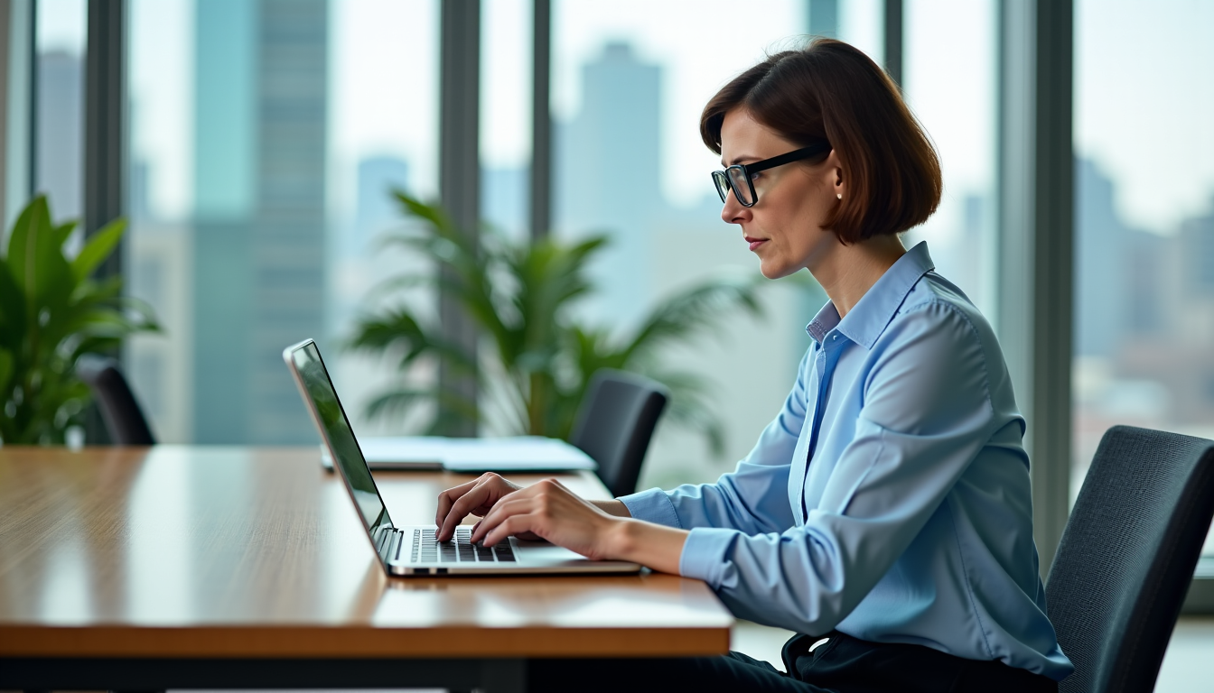 femme sur un ordinateur