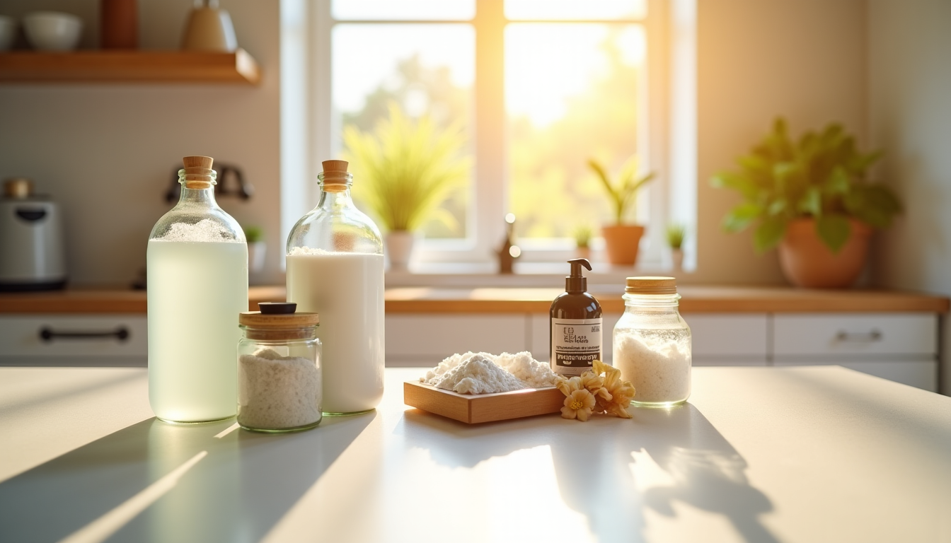 intérieur propre et sain avec des méthodes simples — le vinaigre blanc, le bicarbonate de soude, le