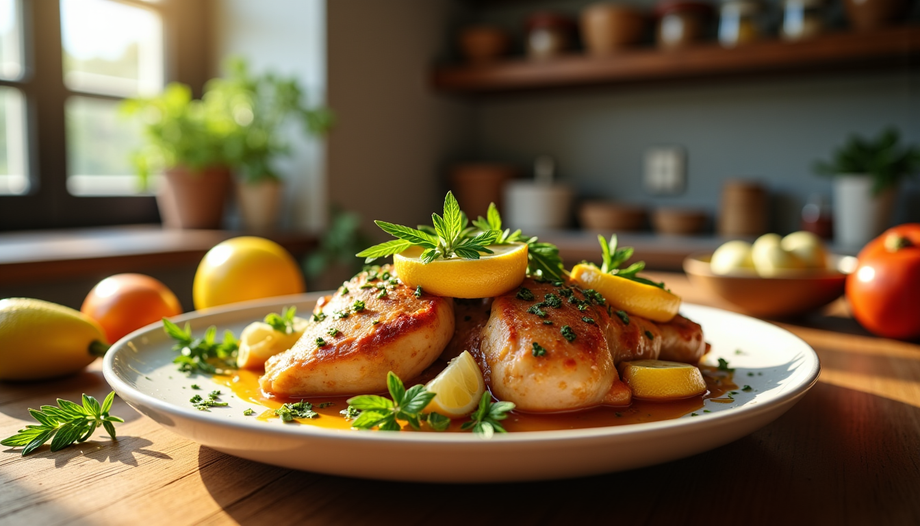 Illustration : le poulet est une excellente source de protéines — nutrition et immunité : 10 recettes riches en vitamines pour rester en forme