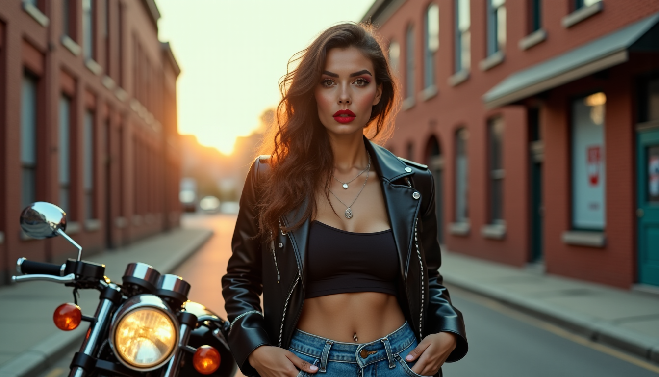 Illustration : le gloss, quant à lui, peut apporter une — routine beauté et look biker : quel maquillage adopter avec un style vintage ?