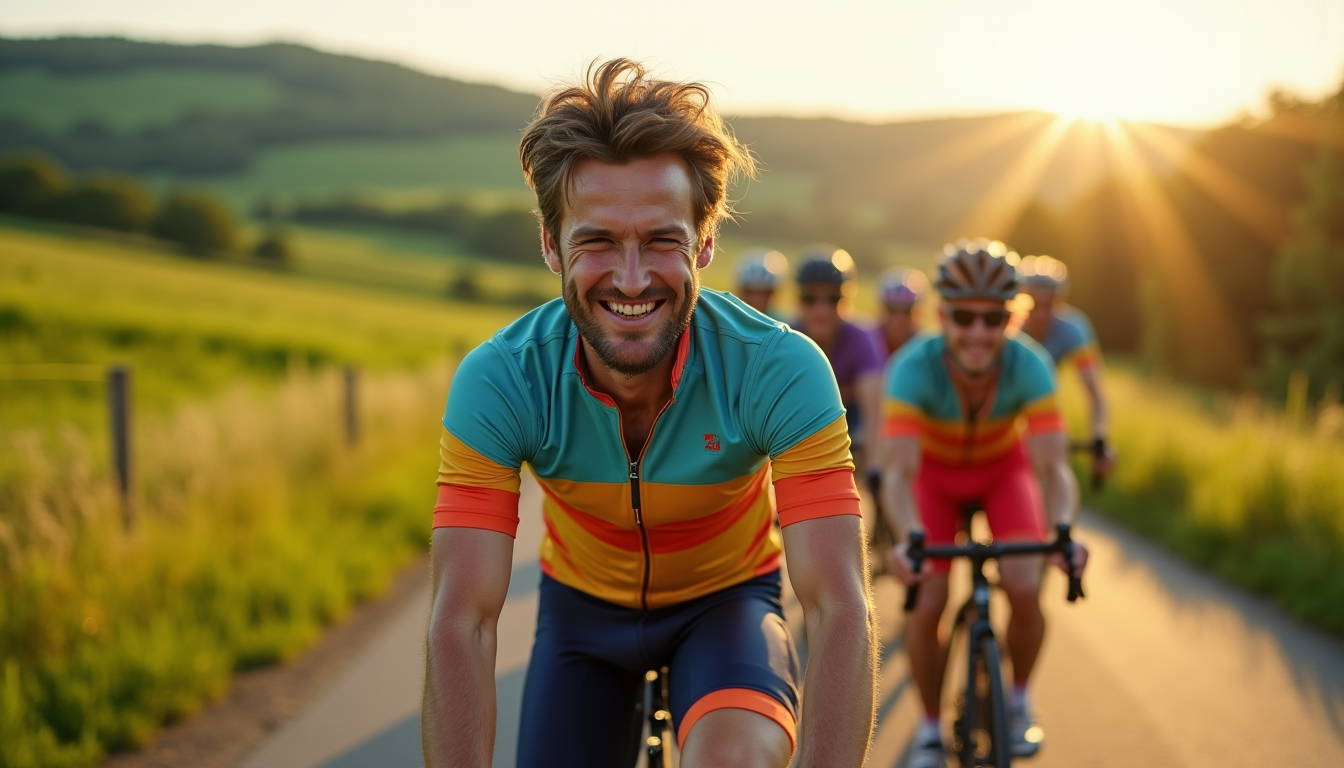 Illustration : d'humour unique peut devenir un souvenir inoubliable, renforçant — idée cadeau originale : le t-shirt cycliste qui fera rire tout le peloton