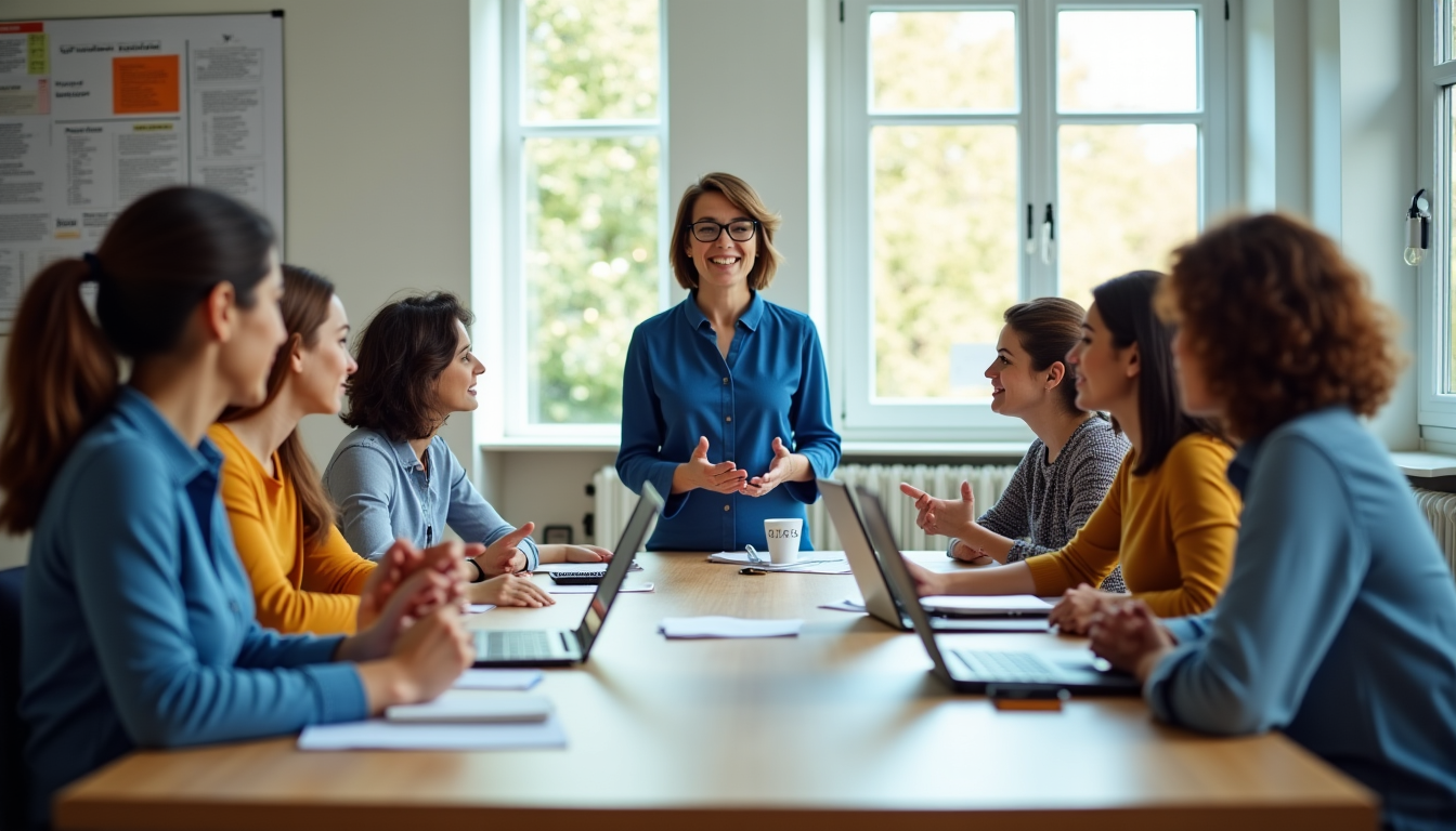 Illustration : partagez votre expérience avec vos camarades de classe — reprendre une formation après une pause : comment réussir