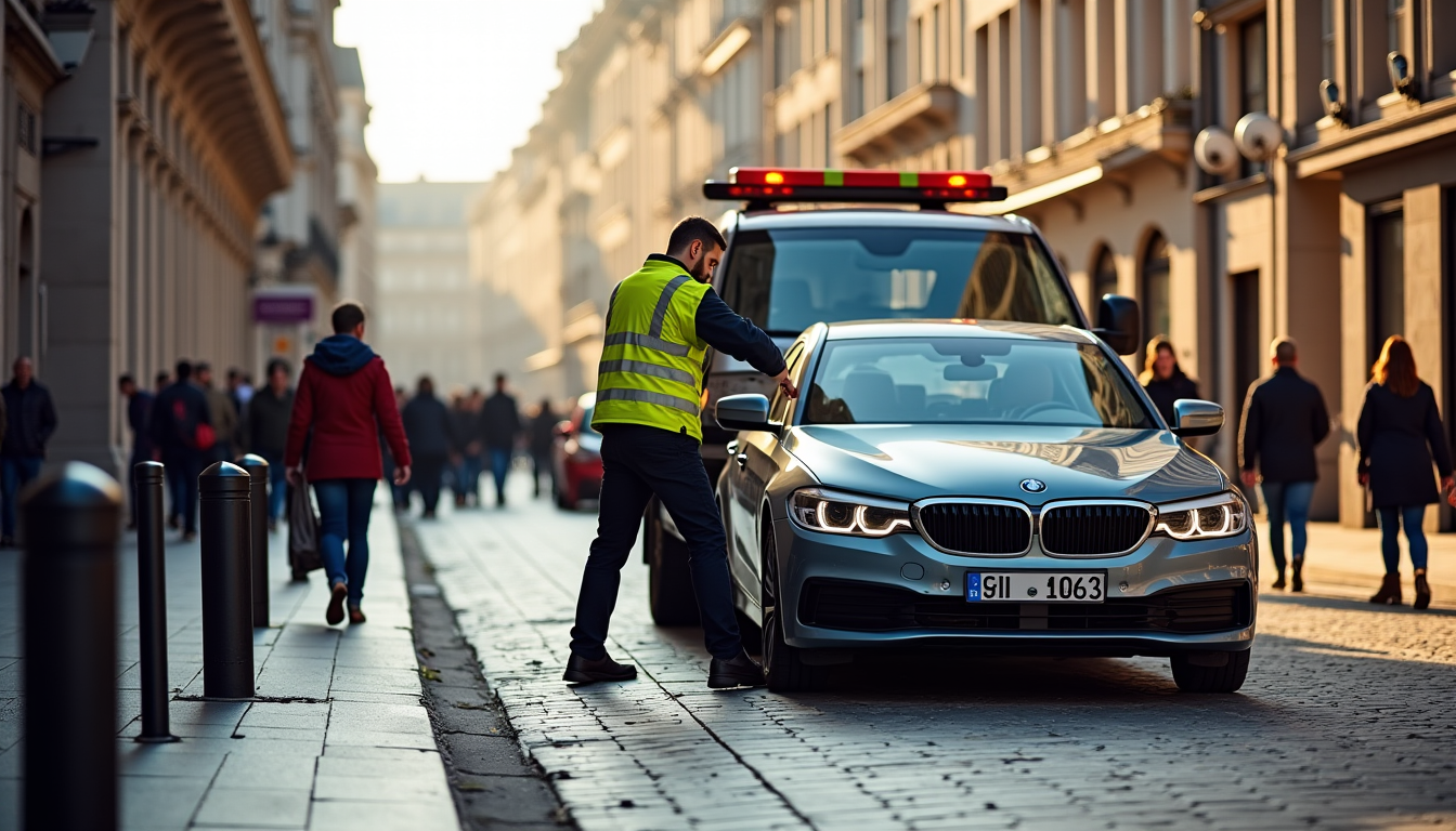 Illustration : ne sous-estimez pas l'importance de cette phase. une — remorquage en centre-ville : comment gérer une panne dans les zones piétonnes de bruxelles