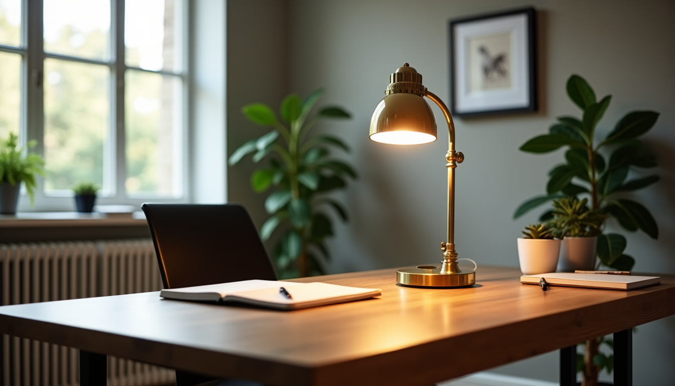 Illustration : ante. n'hésitez pas à la considérer comme un — aménager un bureau stylé : pourquoi adopter la lampe baladeuse vintage ?