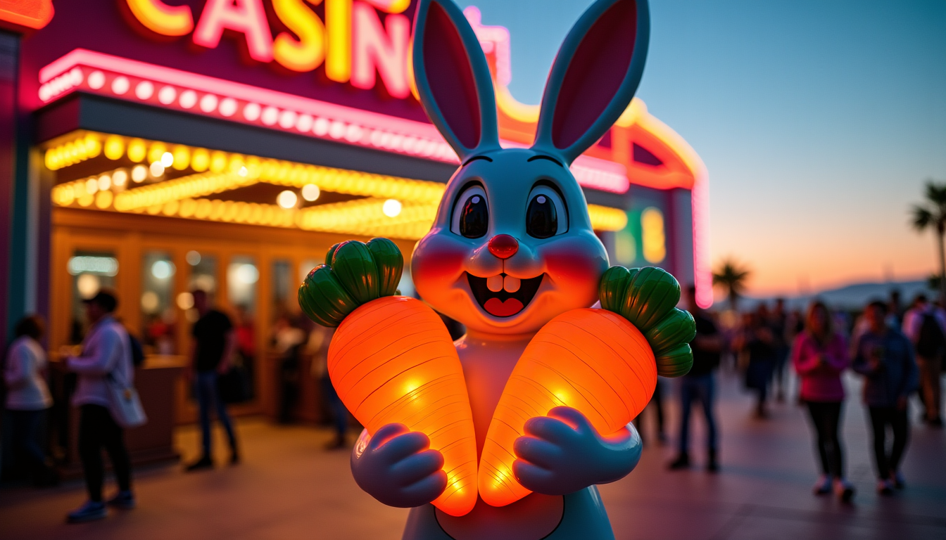 Illustration : "rabbit road" mise davantage sur l'aspect "casino cartoon", — choisir entre chicken heart et rabbit road ? guide et avis