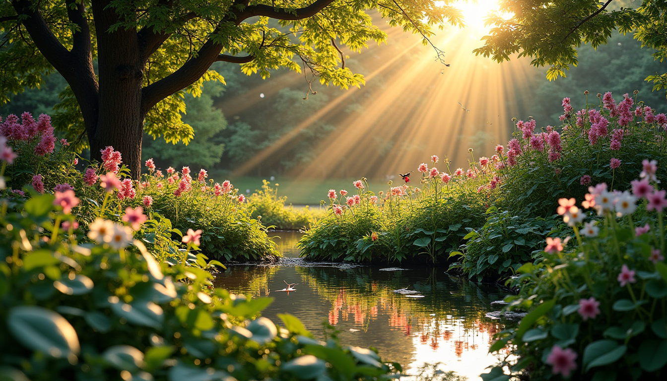 Illustration : élément comme partie intégrante d'un tout, favorisant ainsi — écologie vs esthétique : trouver l'équilibre au jardin