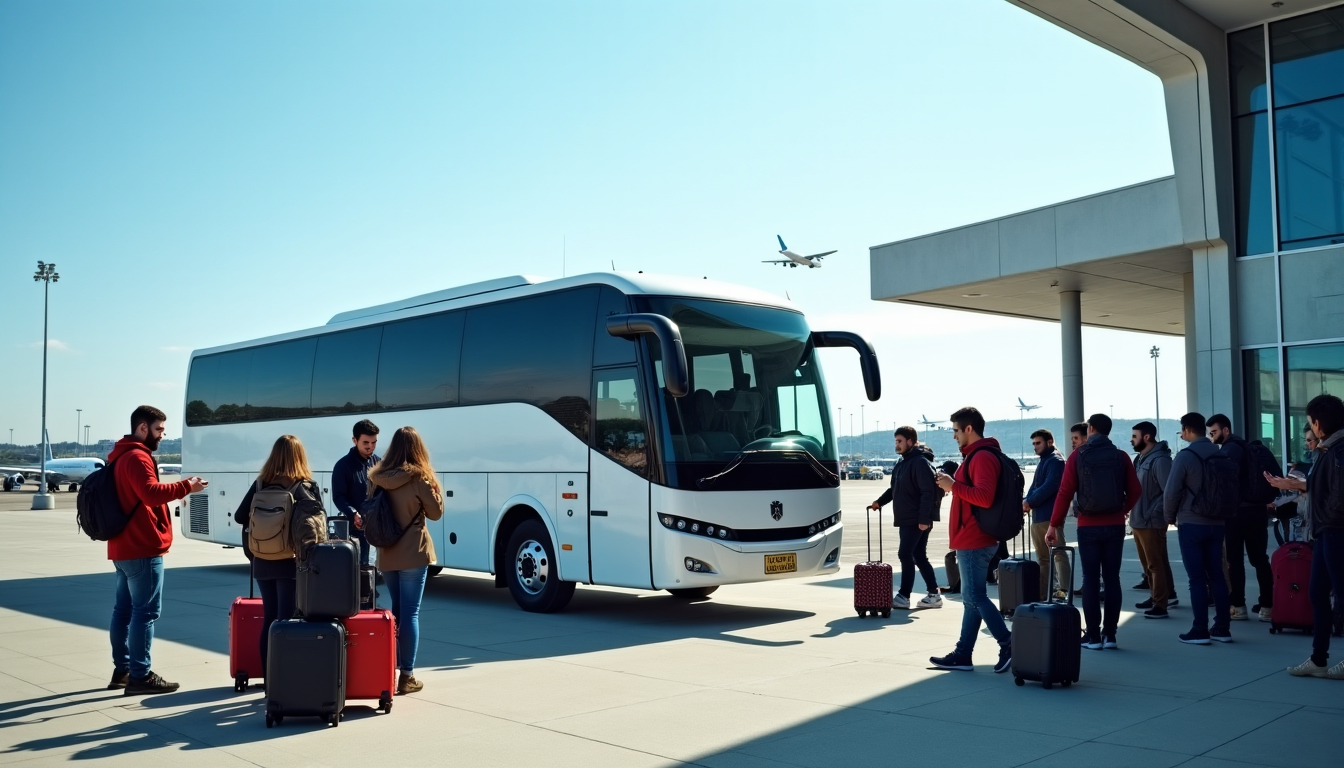 transfert aéroport et gare : simplifiez vos déplacements de groupe en minibus — ils suivent en temps réel l'état des vols