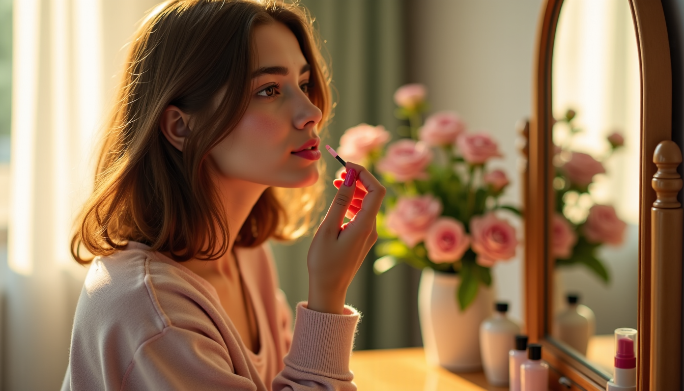 Illustration : a et un baume teinté pour les lèvres. — routine matinale : comment intégrer une dose de beauté dans un planning chargé