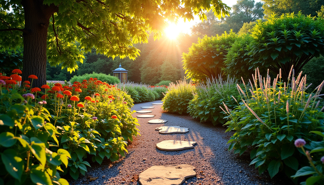 harmonie verte et bien-être : secrets d'un jardin apaisant — l'intégration de chemins est également importante. des sentiers
