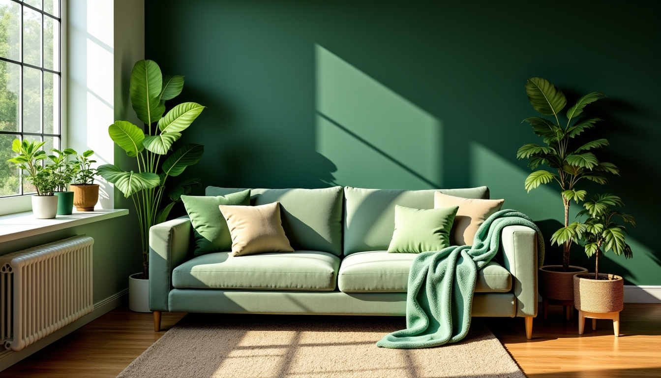 renouveau des couleurs naturelles dans la déco — le vert, dans ses multiples déclinaisons, domine largement