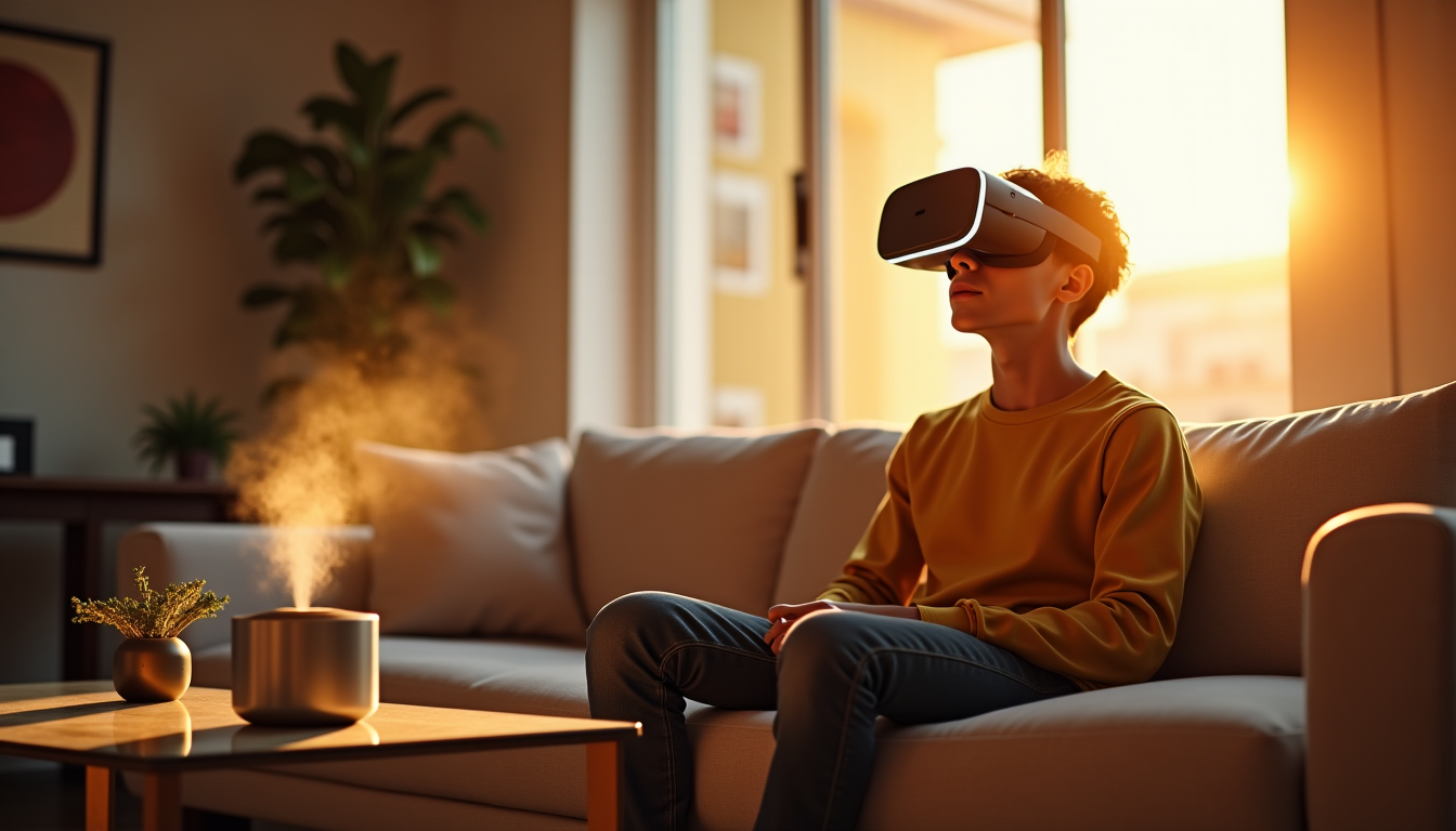 Illustration : useurs d'odeurs : systèmes expérimentaux pour stimuler les — 5 innovations qui transforment le monde des jeux vidéo