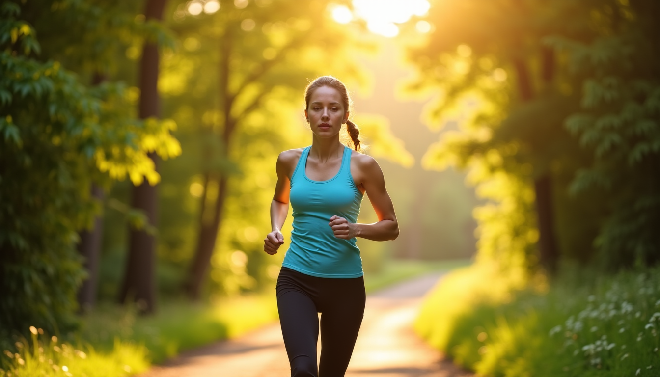 Illustration : l'exercice physique complète parfaitement une bonne nutrition. il — nutrition et bien-être : l'équilibre parfait